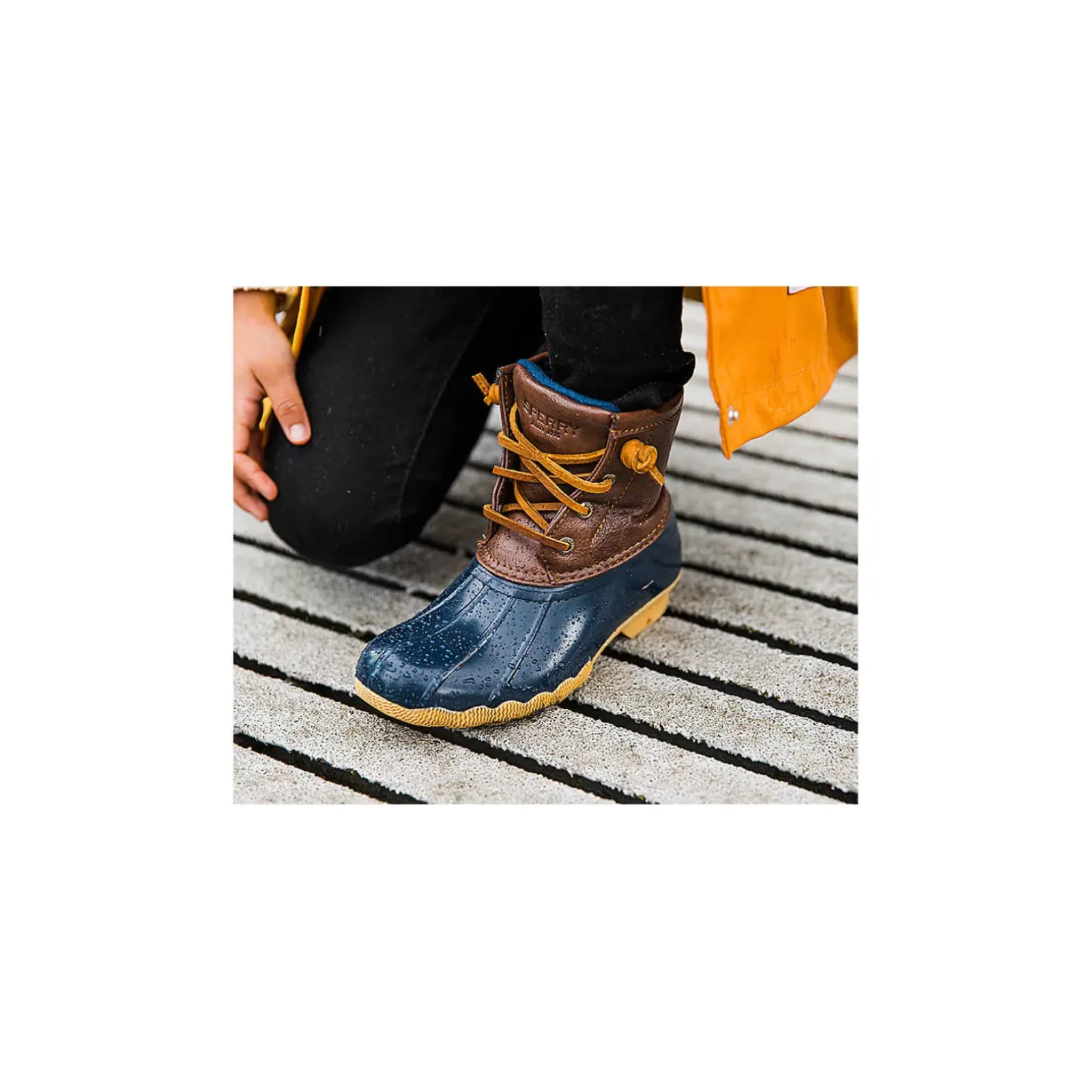 Boots|Big Kid (sizes 10.5 & up)^Sperry Big Kid's Saltwater Duck Boot Navy