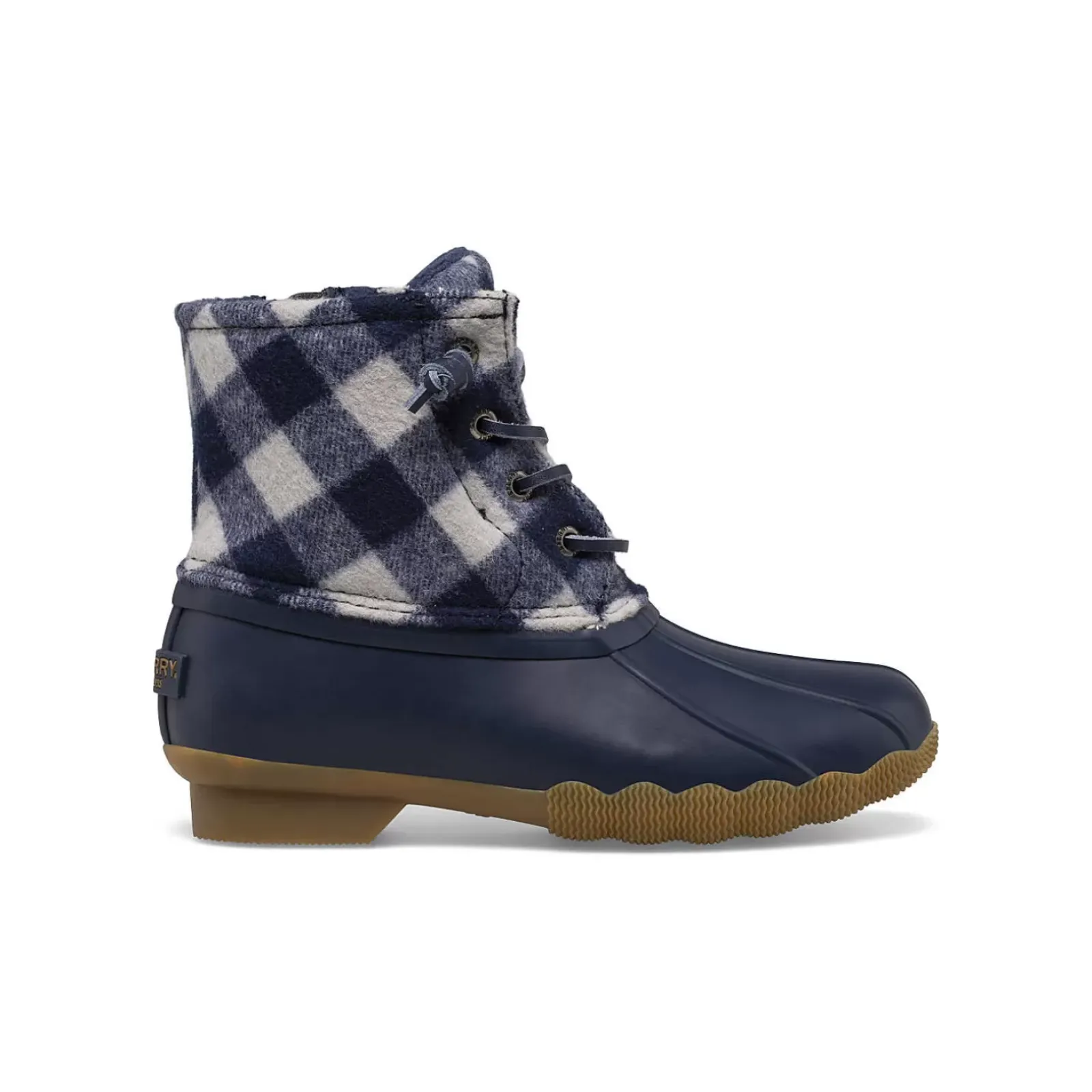 Boots|Big Kid (sizes 10.5 & up)^Sperry Big Kid's Saltwater Duck Boot Navy Plaid
