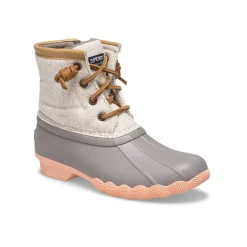 Boots|Big Kid (sizes 10.5 & up)^Sperry Big Kid's Saltwater Duck Boot Linen Rose