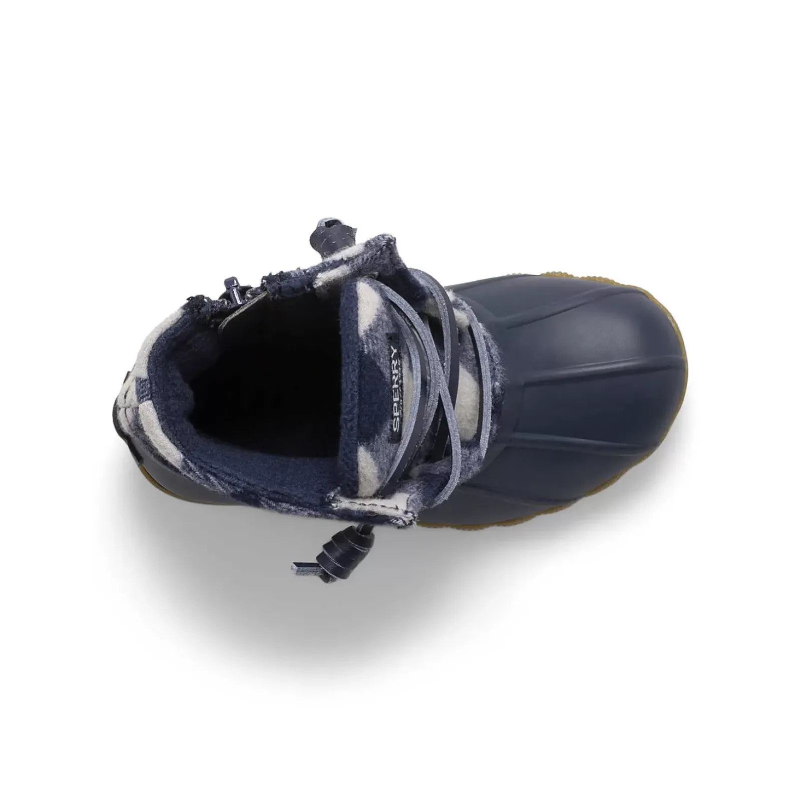 Boots|Big Kid (sizes 10.5 & up)^Sperry Big Kid's Saltwater Junior Duck Boot Navy Plaid