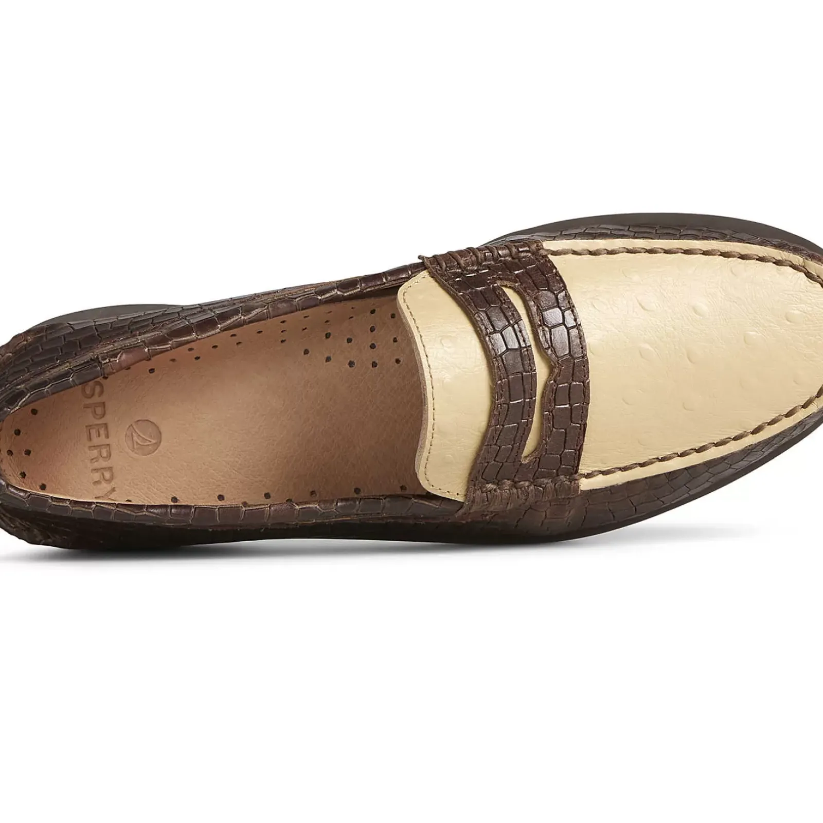 Authentic Original Boat Shoe|Sale^Sperry Men's Authentic Original™ Penny Double Sole Croc Embossed Loafer Brown