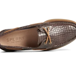 Authentic Original Boat Shoe|Sale^Sperry Men's Authentic Original&trade; Croc Embossed Boat Shoe Brown