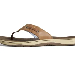 Sandals|Shoes^Sperry Men's Baitfish Flip Flops Tan Leather