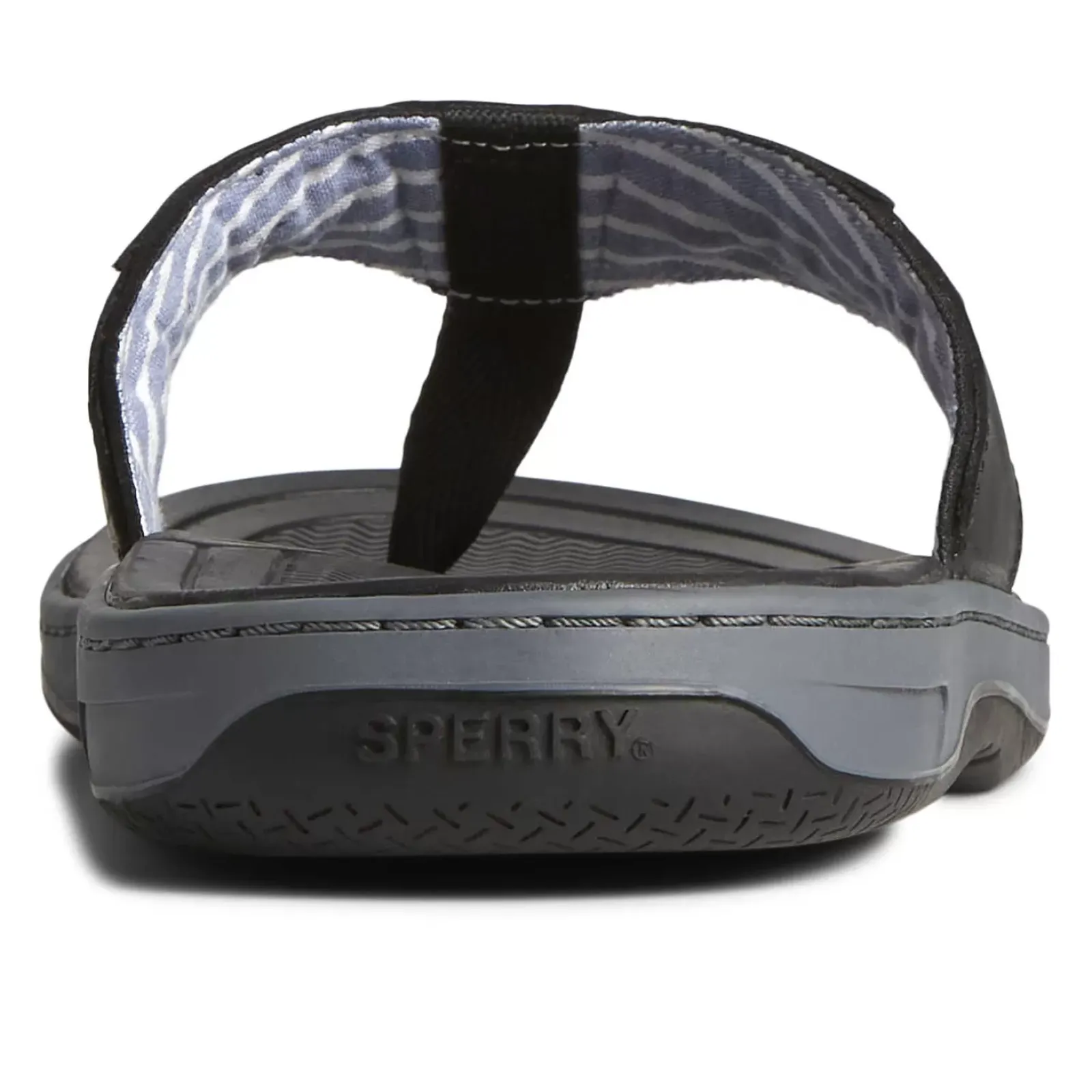 Sandals|Shoes^Sperry Men's Baitfish Leather Flip Flop Black