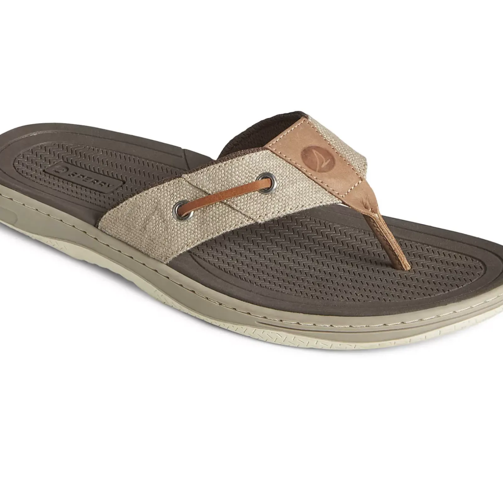 SeaCycled|Sandals^Sperry Men's SeaCycled™ Baitfish Baja Flip Flop Taupe