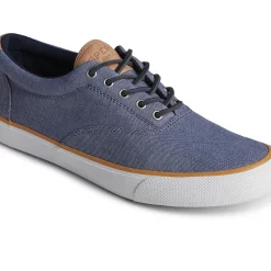 Striper II Sneakers|SeaCycled^Sperry Men's SeaCycled&trade; Striper II CVO Twill Sneaker Navy