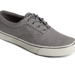 Striper II Sneakers|SeaCycled^Sperry Men's SeaCycled&trade; Striper II CVO Gingham Sneaker Grey