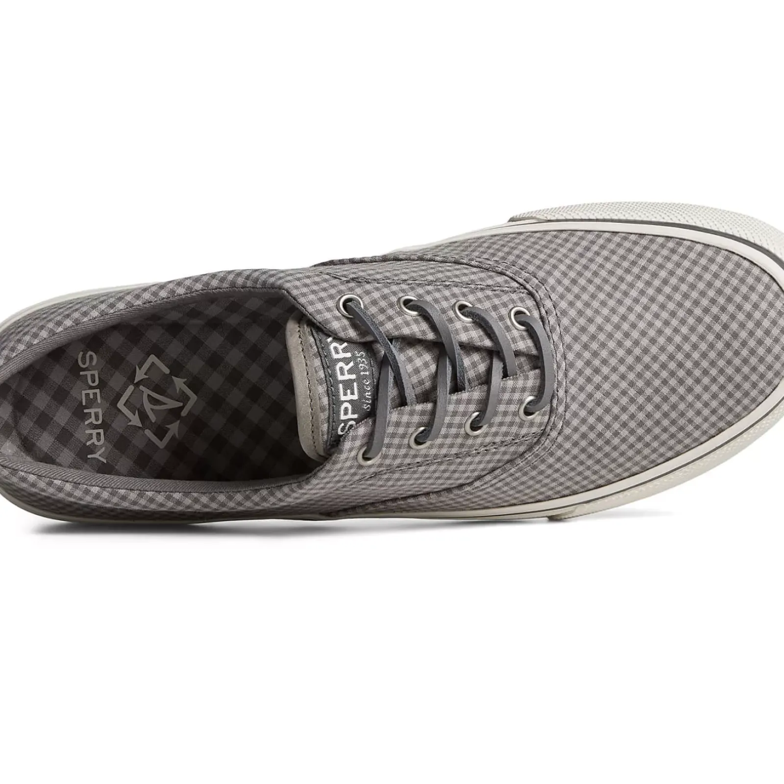 Striper II Sneakers|SeaCycled^Sperry Men's SeaCycled™ Striper II CVO Gingham Sneaker Grey