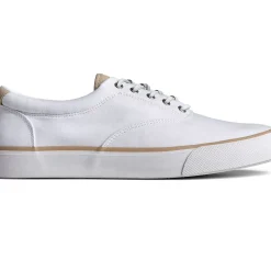 Striper II Sneakers|SeaCycled^Sperry Men's SeaCycled™ Striper II CVO Twill Sneaker White