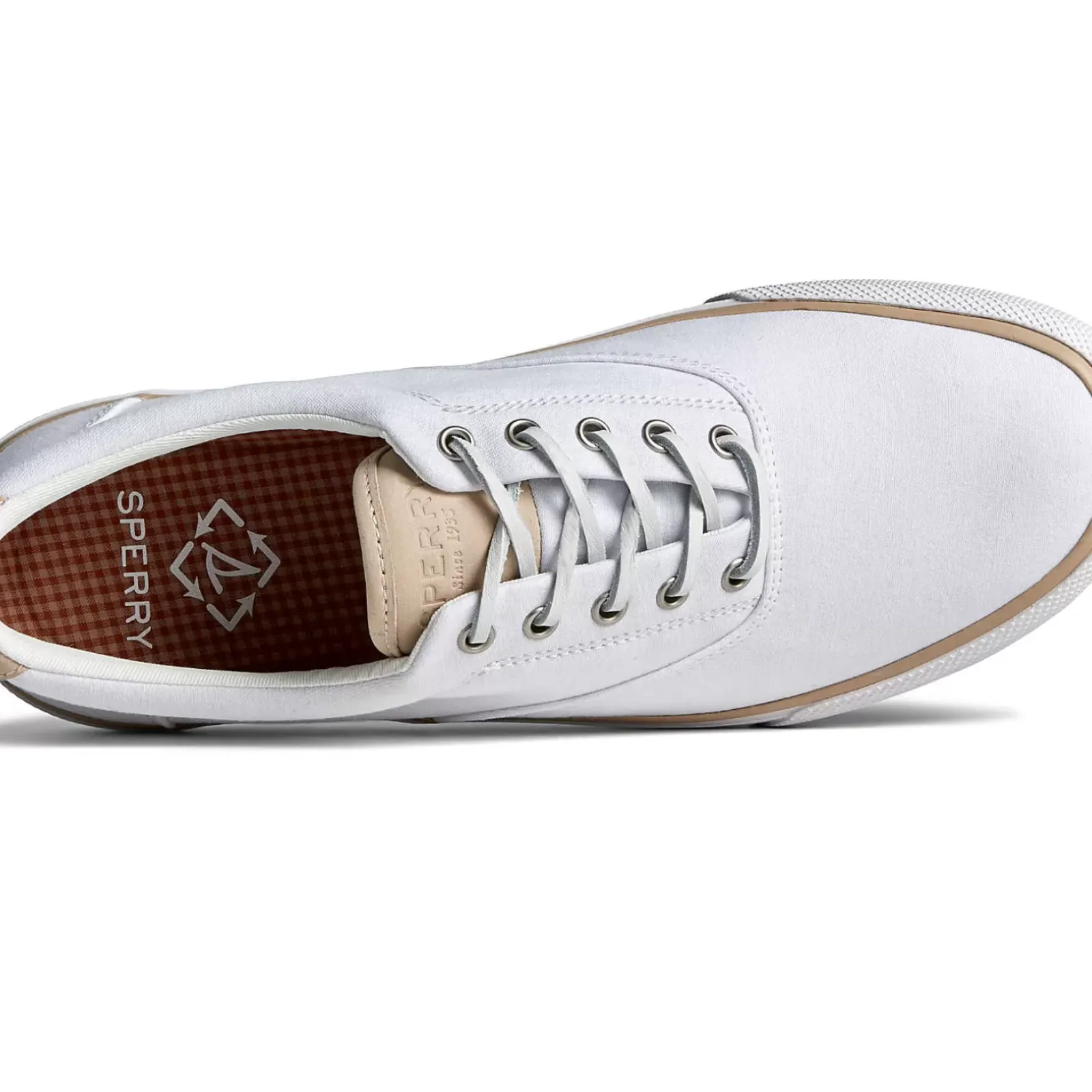 Striper II Sneakers|SeaCycled^Sperry Men's SeaCycled™ Striper II CVO Twill Sneaker White