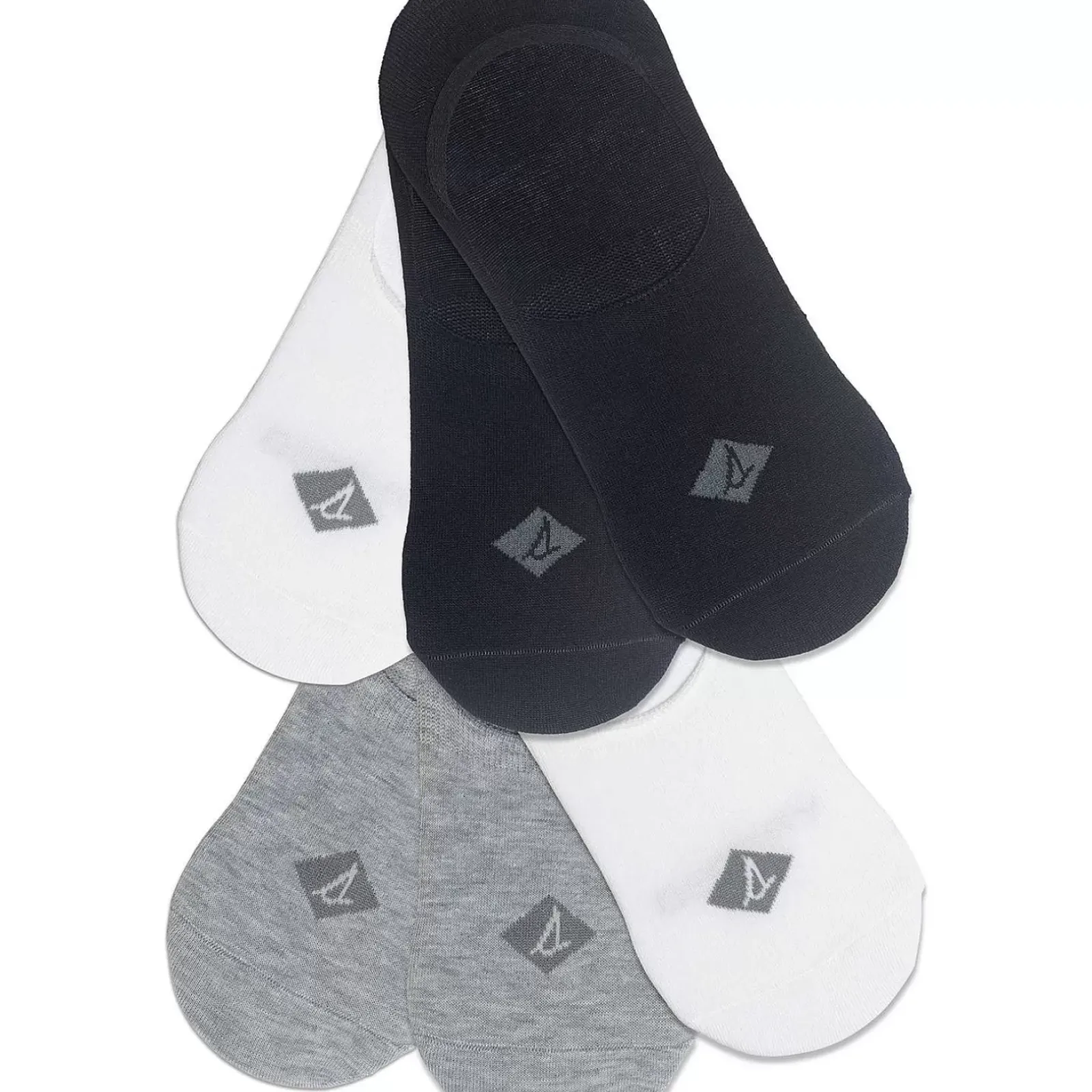 Socks & Liners^Sperry Men's Sneaker Liner 6-Pack Sock Black Assorted