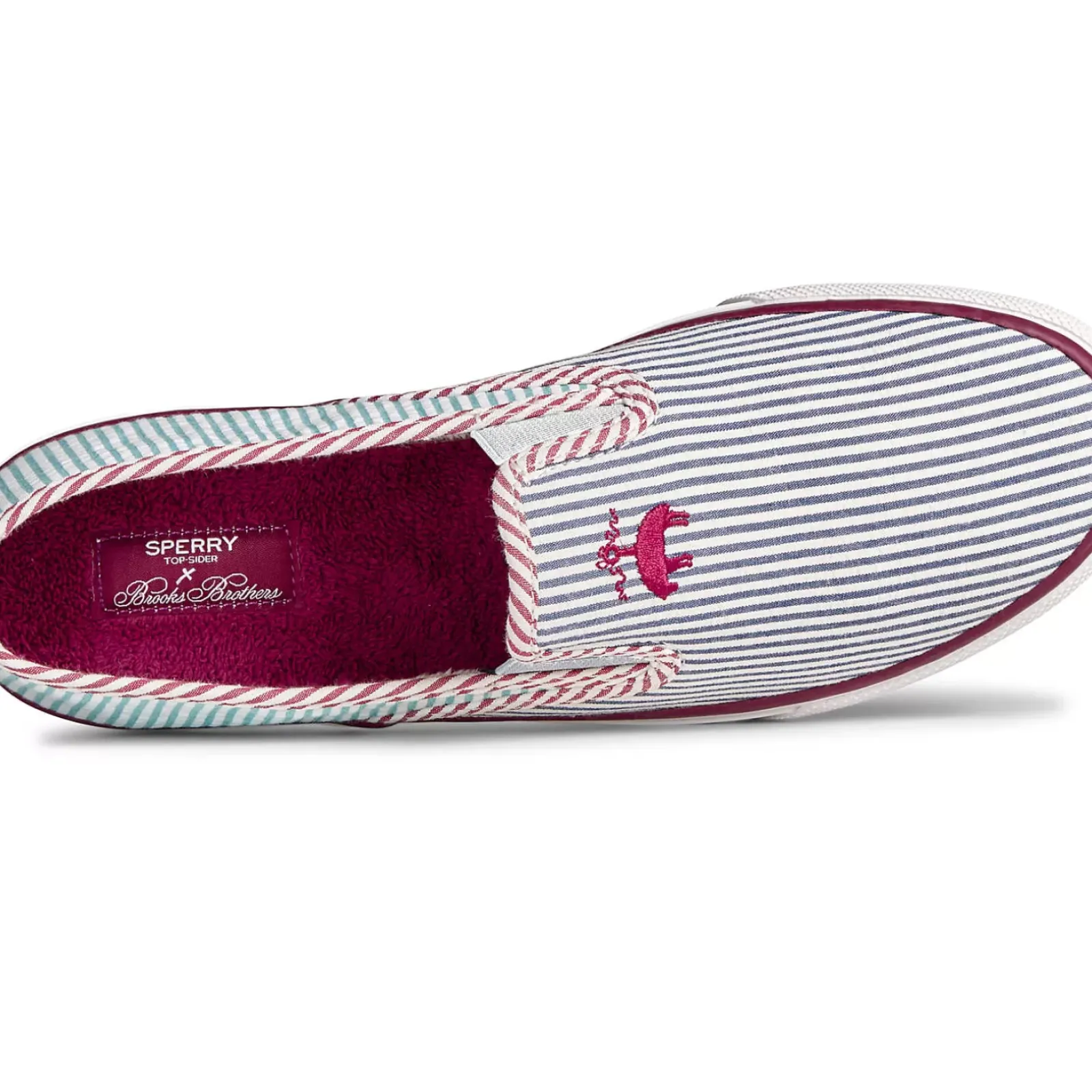 Sale|Sneakers^Sperry Men's x Brooks Brothers Slip On Sneaker Blue Multi