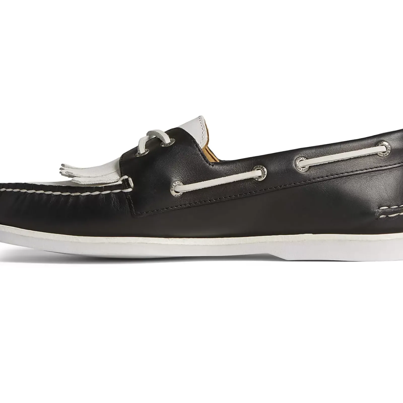 Authentic Original Boat Shoe|Sale^Sperry Men's x Brooks Brothers Authentic Original™ Kiltie Boat Shoe Black/White