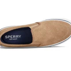 Striper II Sneakers|Sneakers^Sperry Men's Striper II Twin Gore Perforated Slip On Sneaker Tan