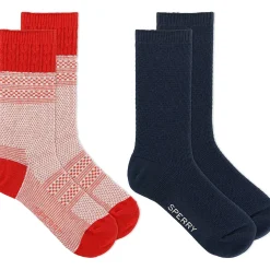 Socks & Liners^Sperry Women's Comfort Boot Crew Red Assorted