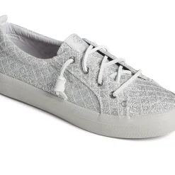 Sale|Sneakers^Sperry Women's Crest Quilted Shimmer Sneaker Silver