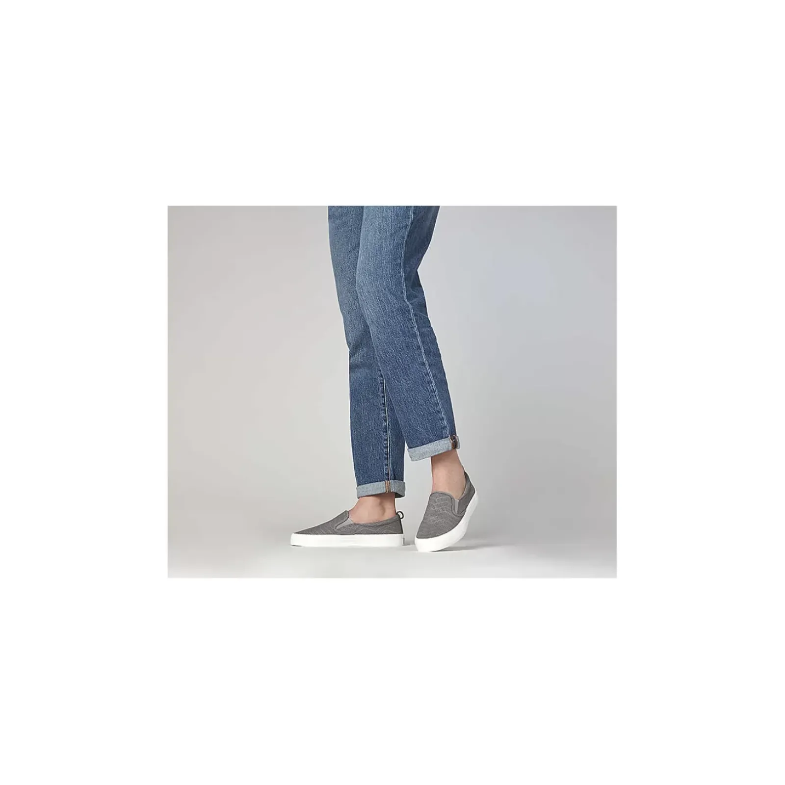 Sale|Sneakers^Sperry Women's Crest Twin Gore Perforated Leather Slip On Sneaker Grey