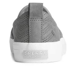 Sale|Sneakers^Sperry Women's Crest Twin Gore Perforated Leather Slip On Sneaker Grey