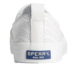 Sale|Sneakers^Sperry Women's Crest Twin Gore Perforated Leather Slip On Sneaker White