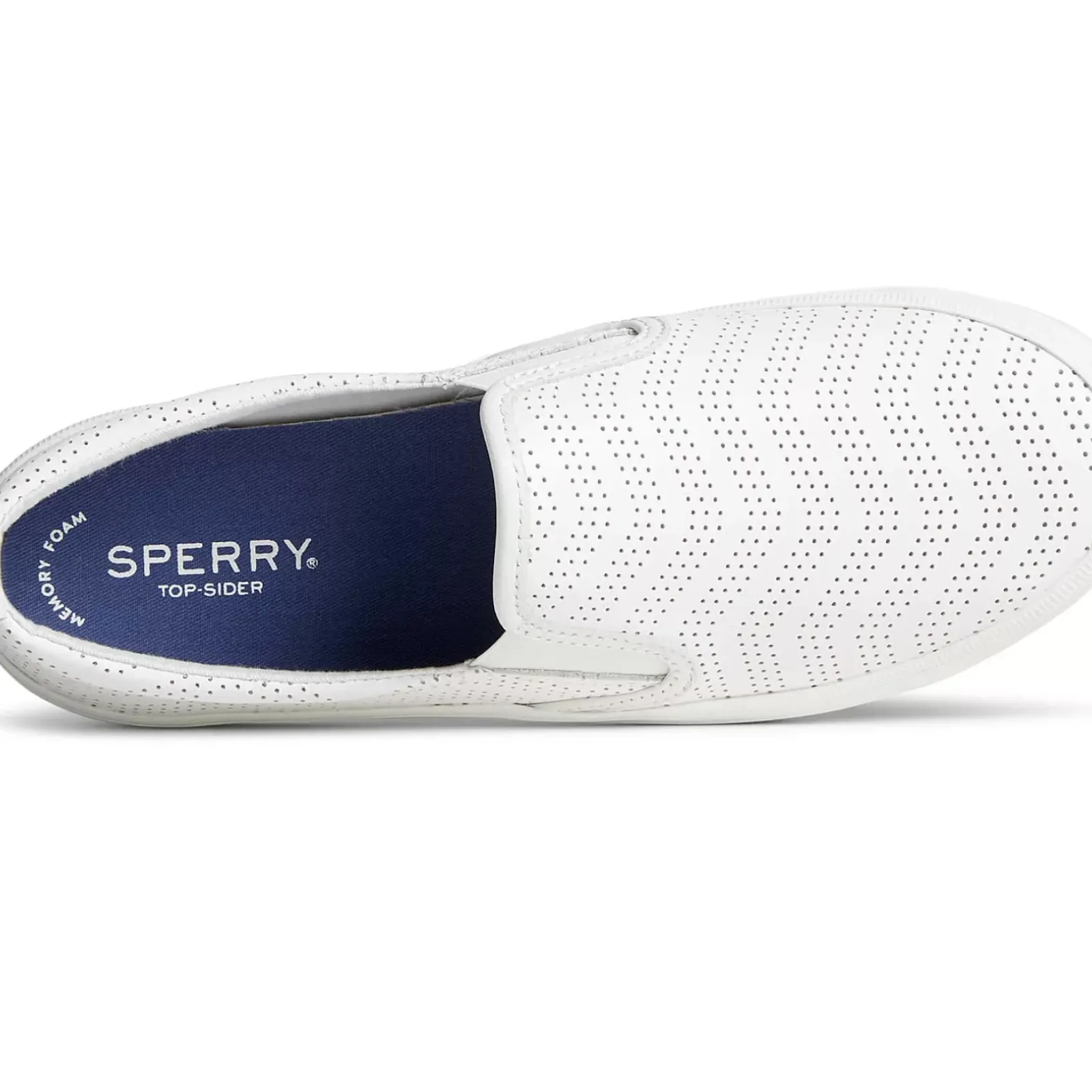 Sale|Sneakers^Sperry Women's Crest Twin Gore Perforated Leather Slip On Sneaker White