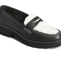 Sale|Flats & Loafers^Sperry Women's Lug Penny Loafer Black/White