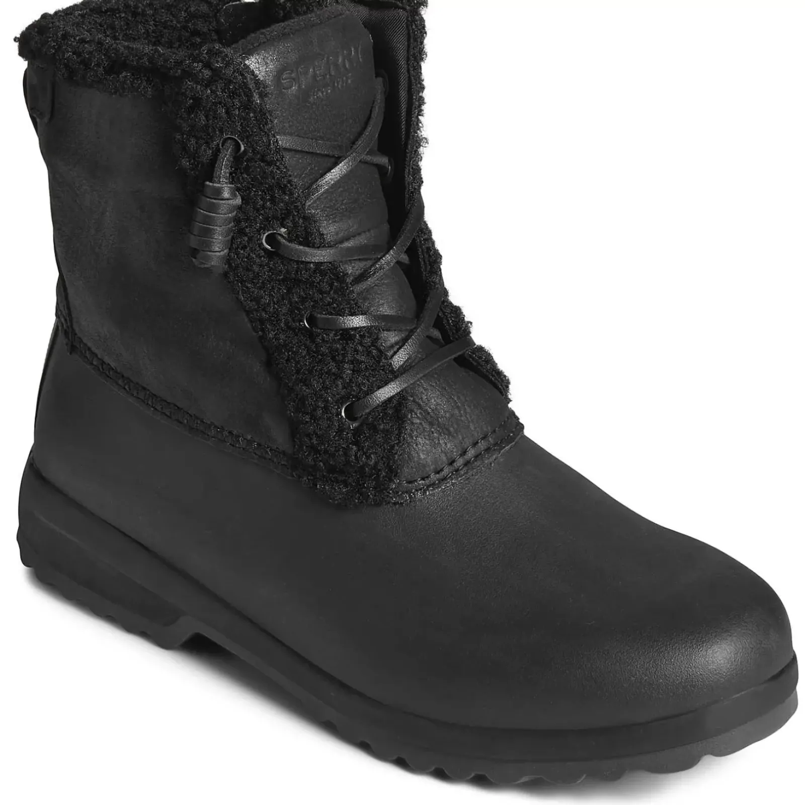 Sale|Boots^Sperry Women's Maritime Repel Teddy Trim Snow Boot Black