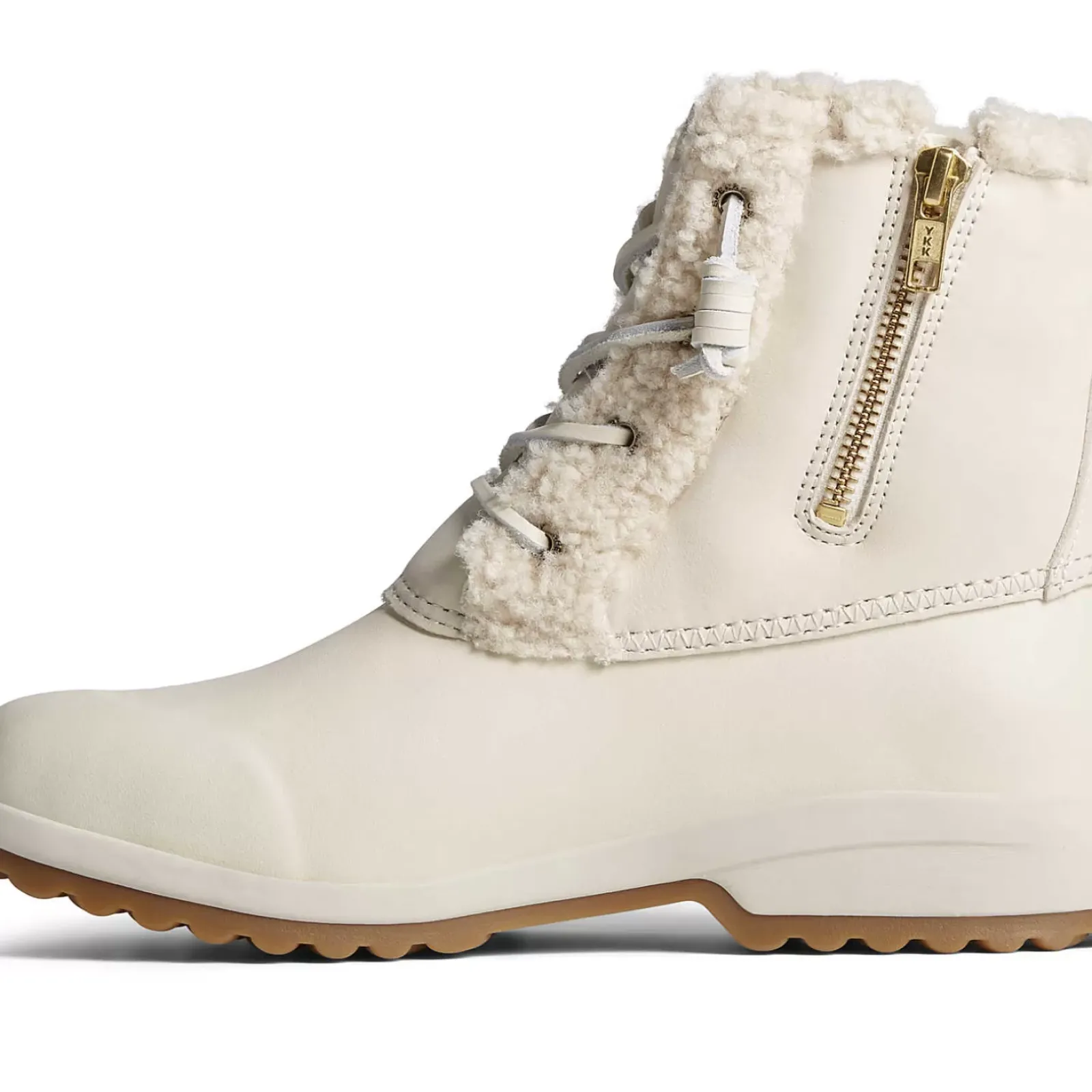 Sale|Boots^Sperry Women's Maritime Repel Teddy Trim Snow Boot Ivory