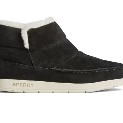 Sale|Boots^Sperry Women's Moc-Sider Suede Bootie Black