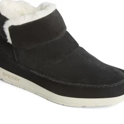 Sale|Boots^Sperry Women's Moc-Sider Suede Bootie Black