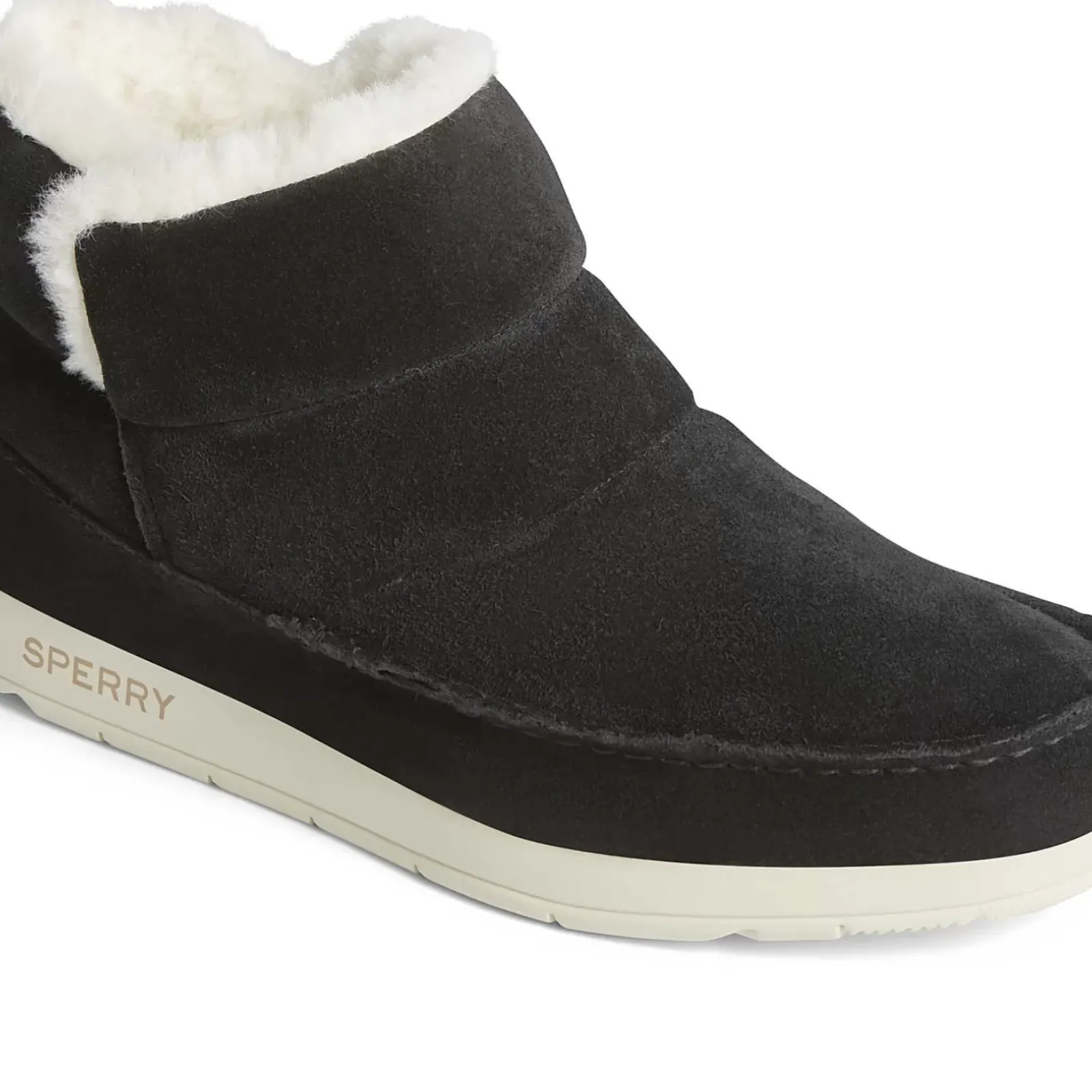 Sale|Boots^Sperry Women's Moc-Sider Suede Bootie Black
