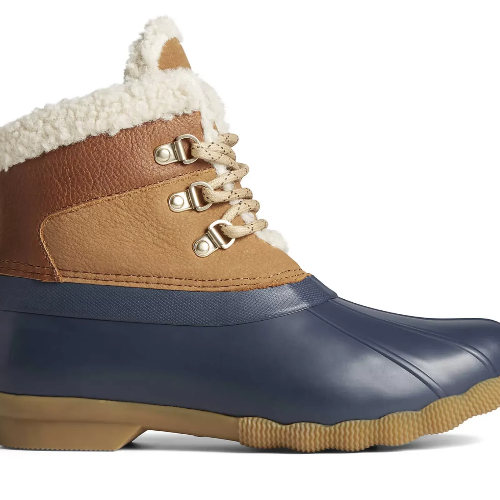 Saltwater Duck Boot|Sale^Sperry Women's Saltwater Alpine Leather Duck Boot Tan/Navy