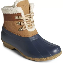 Saltwater Duck Boot|Sale^Sperry Women's Saltwater Alpine Leather Duck Boot Tan/Navy
