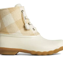 Saltwater Duck Boot|Sale^Sperry Women's Saltwater Buffalo Check Duck Boot Ivory