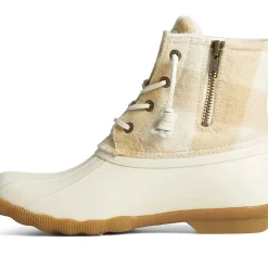 Saltwater Duck Boot|Sale^Sperry Women's Saltwater Buffalo Check Duck Boot Ivory