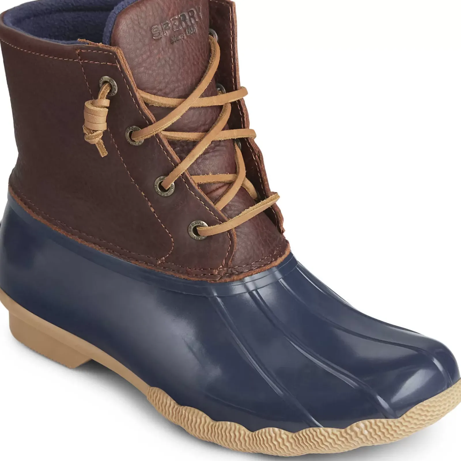 Saltwater Duck Boot|Sale^Sperry Women's Saltwater Duck Boot Tan / Navy