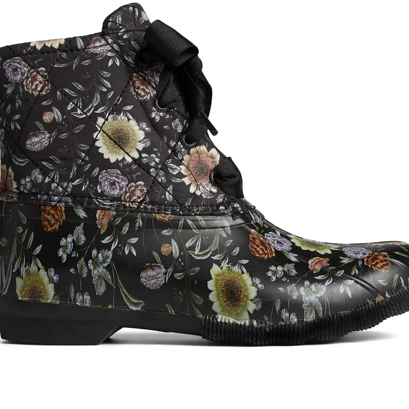 Saltwater Duck Boot|Sale^Sperry Women's Saltwater Floral Duck Boot Black