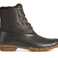 Saltwater Duck Boot|Sale^Sperry Women's Saltwater Luxe Leather Thinsulate™ Duck Boot Black Quilt