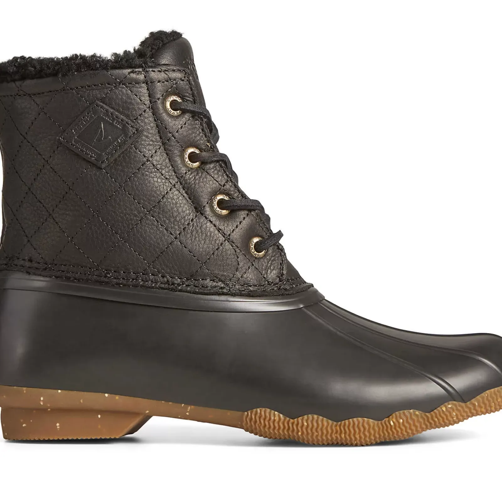 Saltwater Duck Boot|Sale^Sperry Women's Saltwater Luxe Leather Thinsulate™ Duck Boot Black Quilt