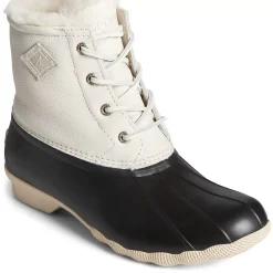 Saltwater Duck Boot|Sale^Sperry Women's Saltwater Luxe Leather Thinsulate&trade; Duck Boot Ivory/Black