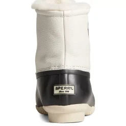 Saltwater Duck Boot|Sale^Sperry Women's Saltwater Luxe Leather Thinsulate™ Duck Boot Ivory/Black