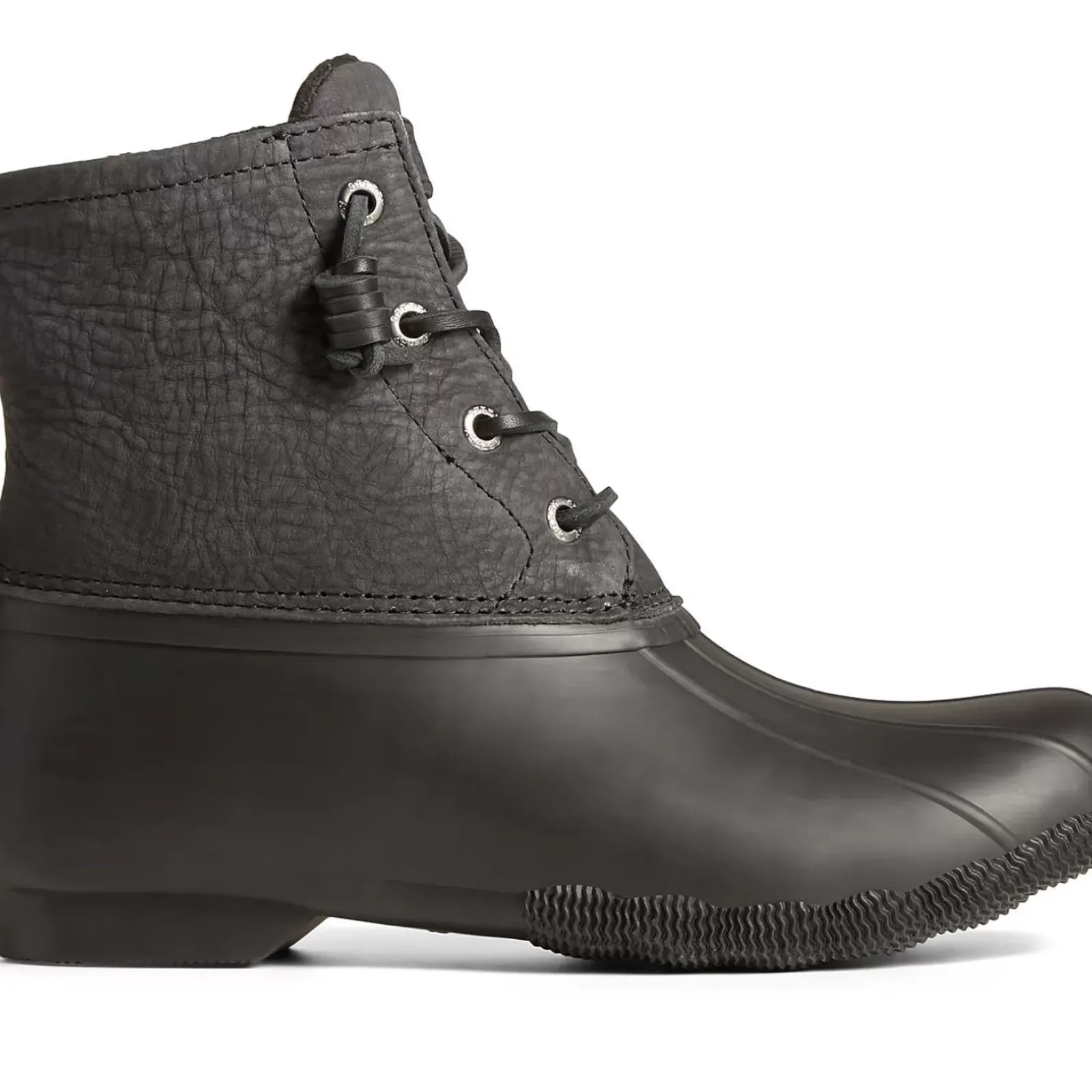 Saltwater Duck Boot|Sale^Sperry Women's Saltwater Mainsail Leather Duck Boot Black