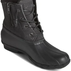 Saltwater Duck Boot|Sale^Sperry Women's Saltwater Mainsail Leather Duck Boot Black