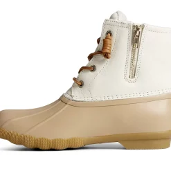 Saltwater Duck Boot|Sale^Sperry Women's Saltwater Mainsail Leather Duck Boot Cream