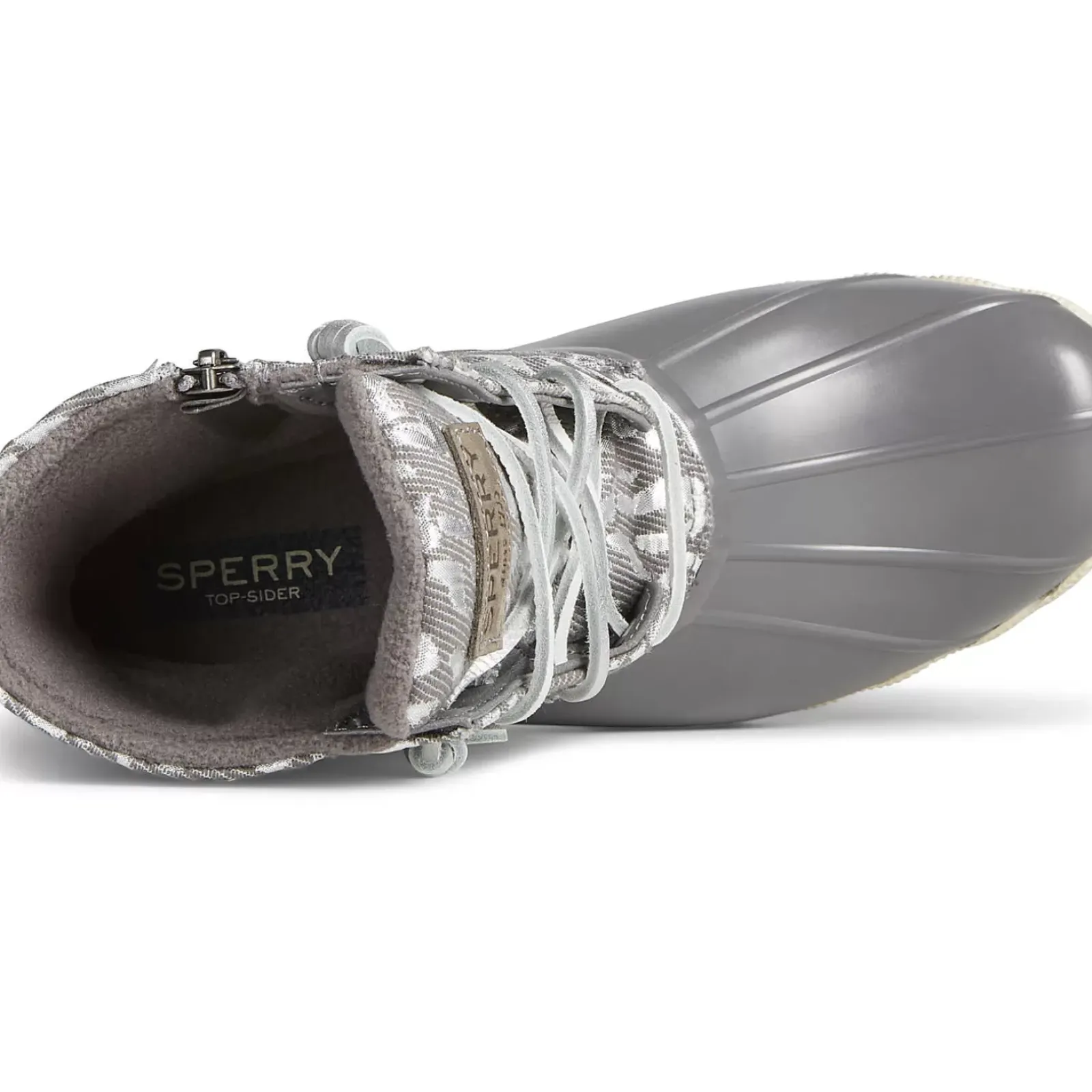 Saltwater Duck Boot|Sale^Sperry Women's Saltwater Metallic Jacquard Duck Boot Silver