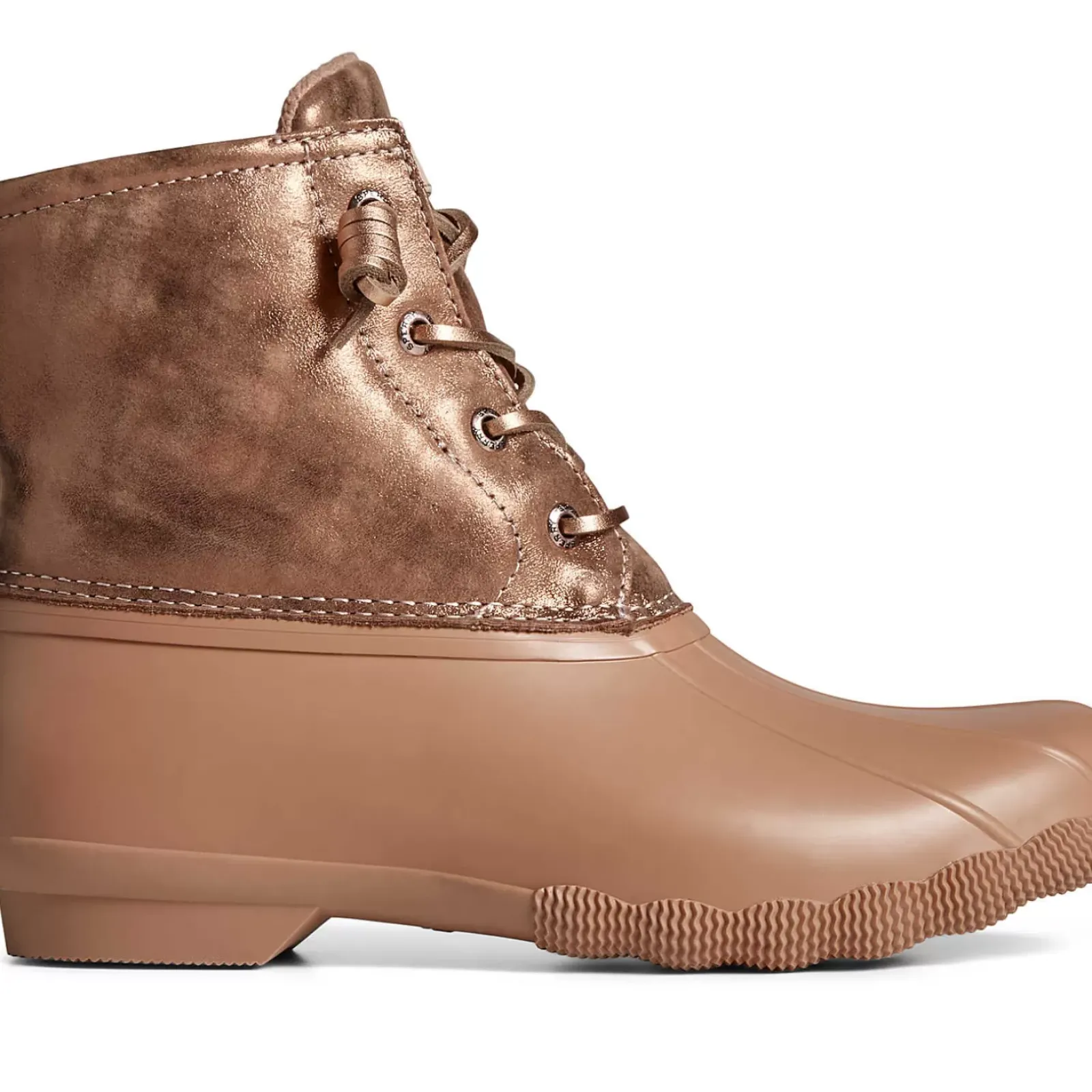 Saltwater Duck Boot|Sale^Sperry Women's Saltwater Metallic Leather Duck Boot Rose