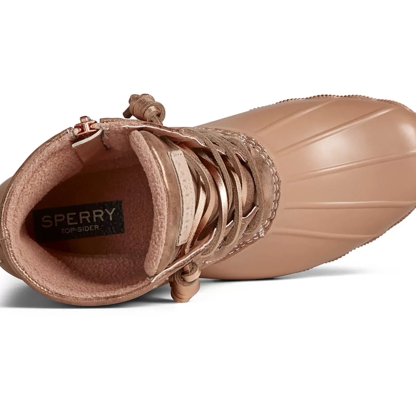 Saltwater Duck Boot|Sale^Sperry Women's Saltwater Metallic Leather Duck Boot Rose