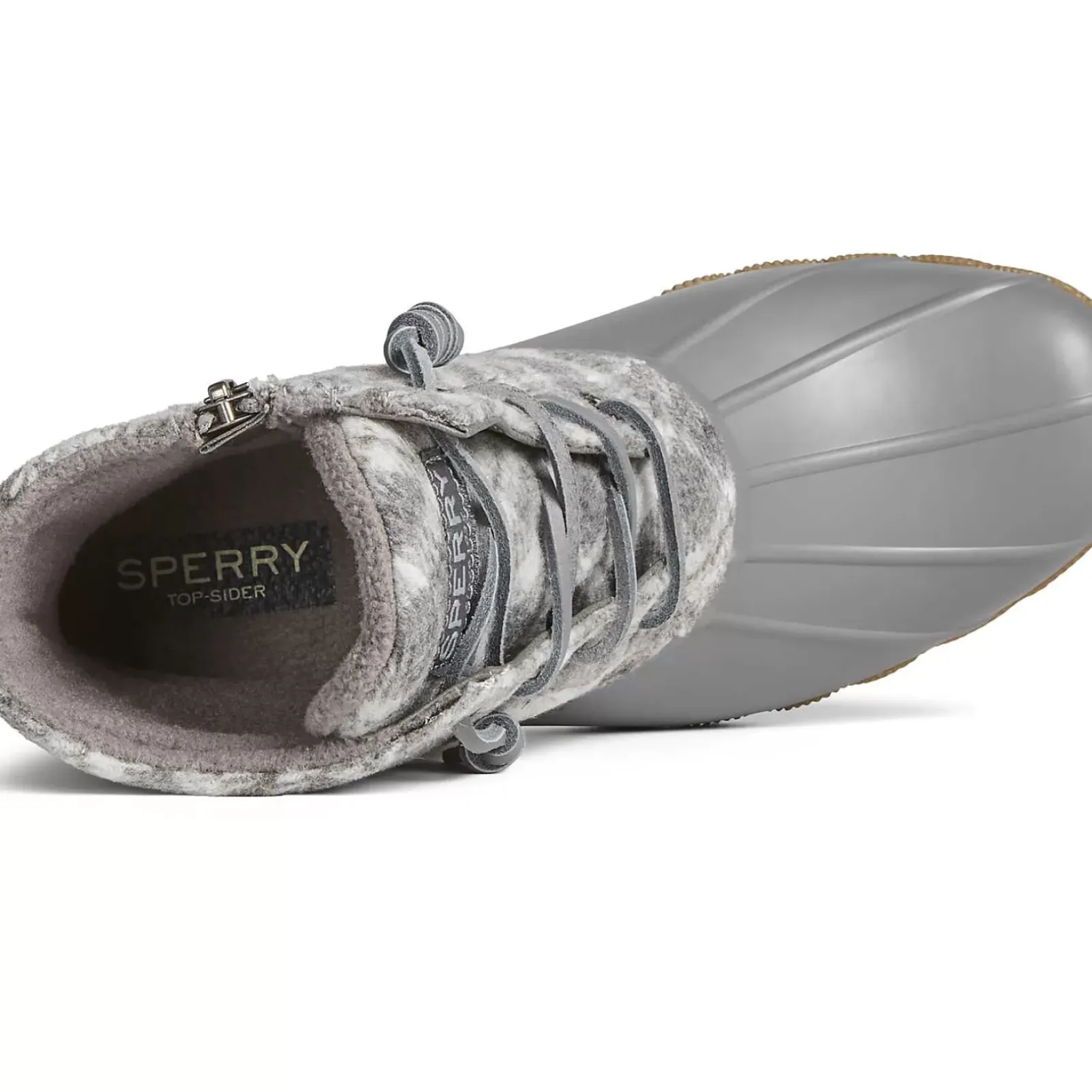 Saltwater Duck Boot|Sale^Sperry Women's Saltwater Plaid Wool Duck Boot Grey