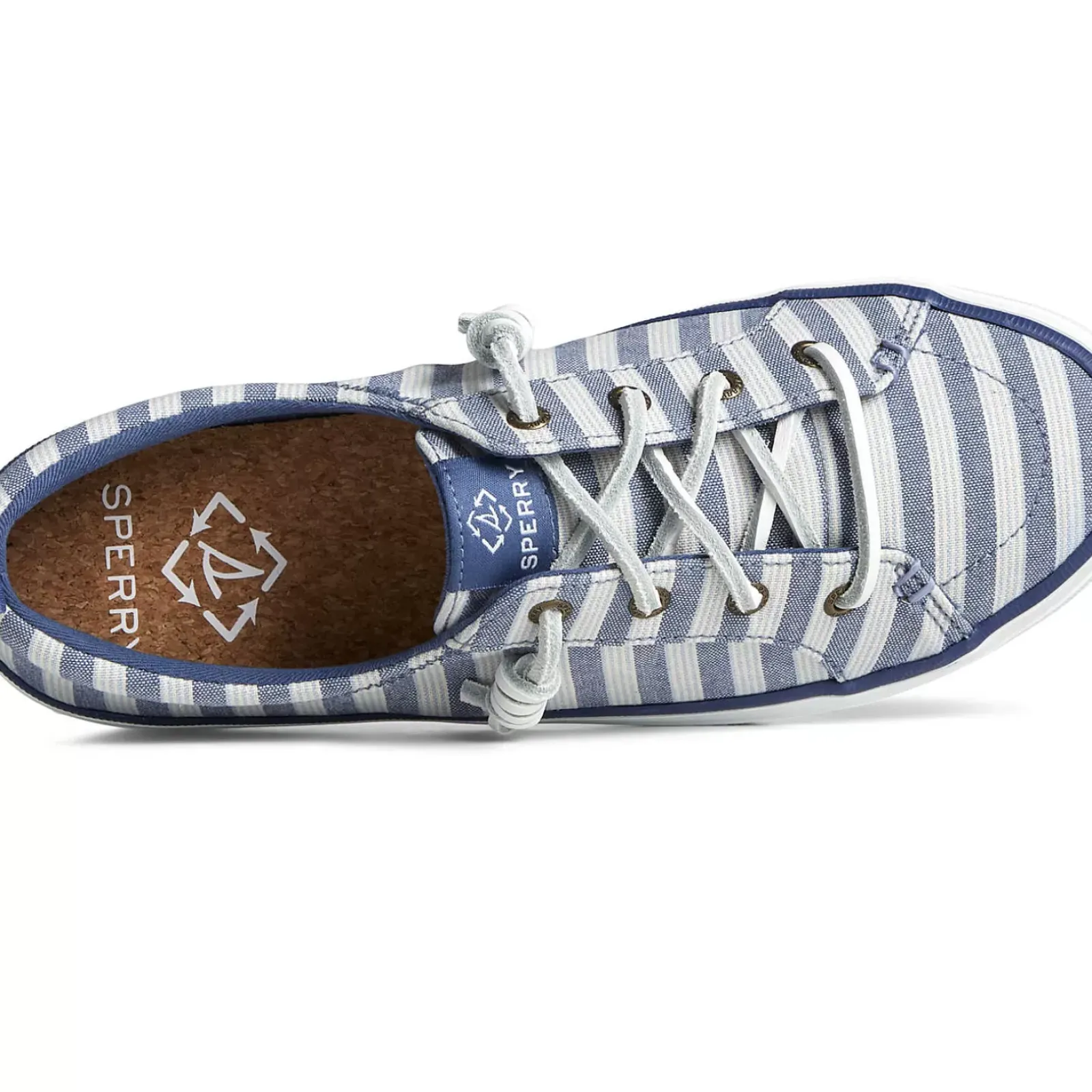 SeaCycled|Sale^Sperry Women's SeaCycled™ Crest Vibe Striped Textile Sneaker Navy