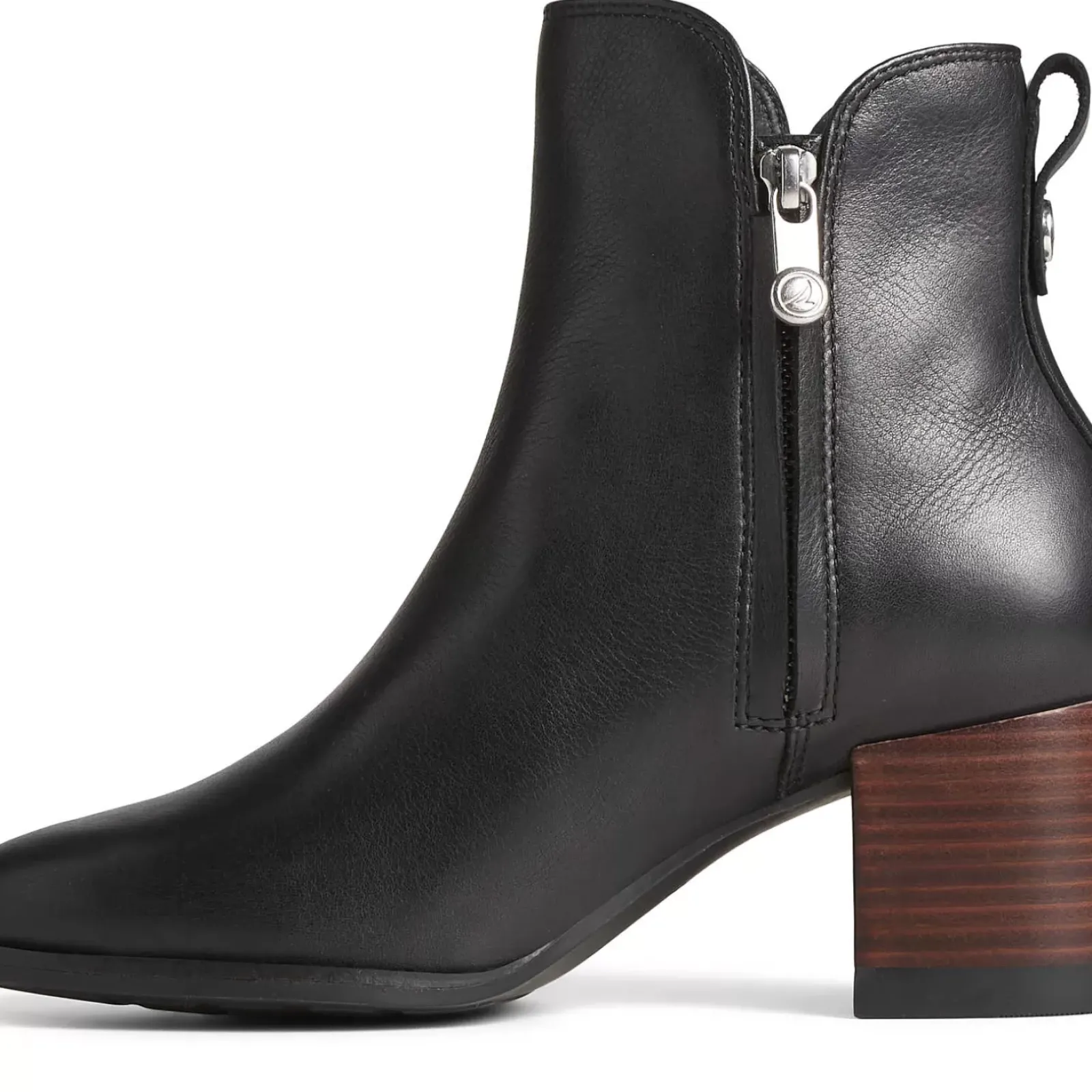 Seaport|Sale^Sperry Women's Seaport Heel Water Resistant Leather Boot Black