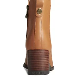 Seaport|Sale^Sperry Women's Seaport Heel Water Resist Leather Boot Tan